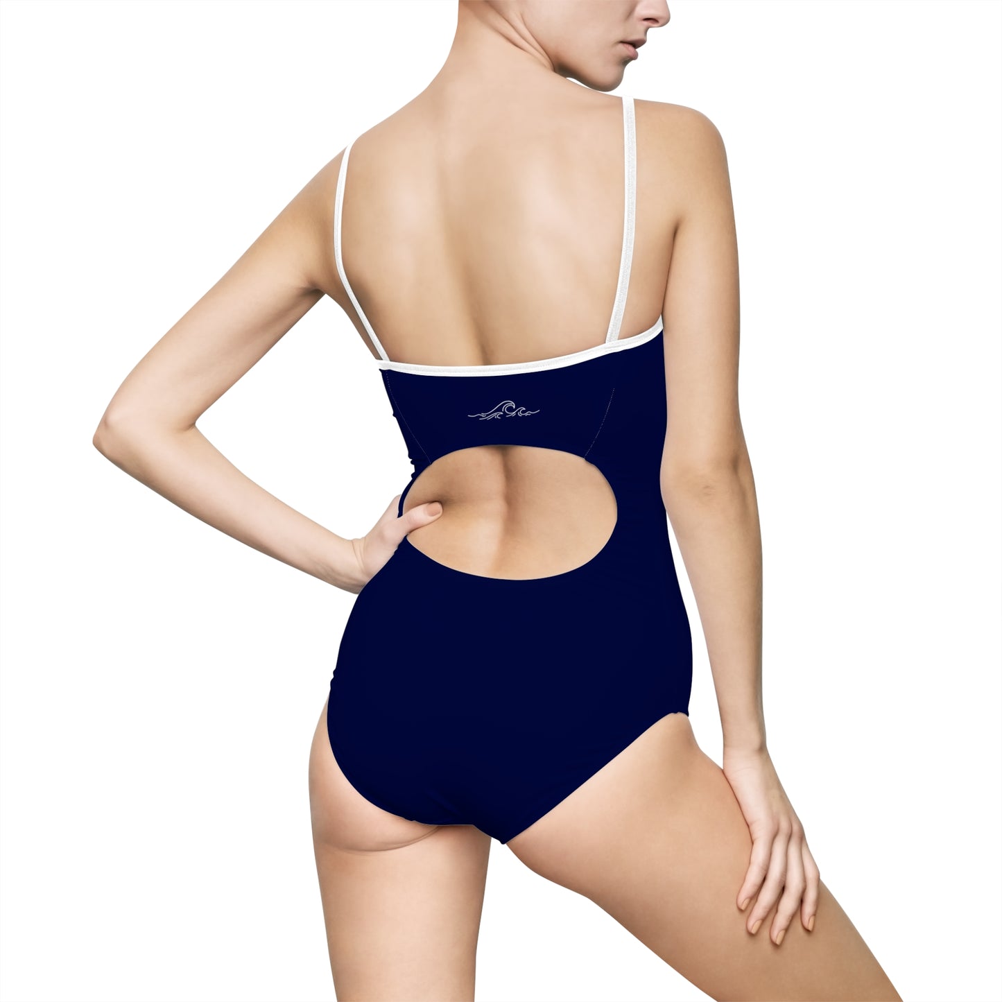 Midnight Wave Backless Swimsuit