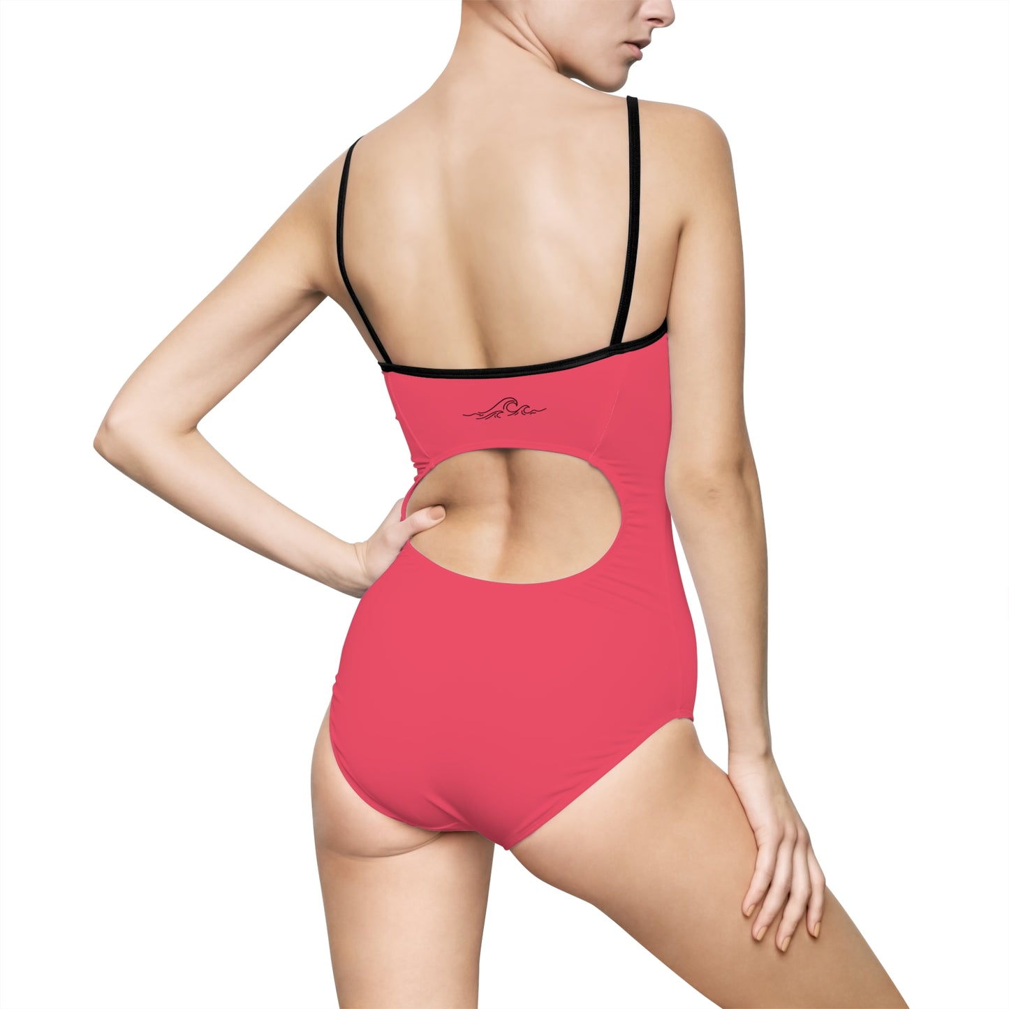 Coral Crush Backless Swimsuit