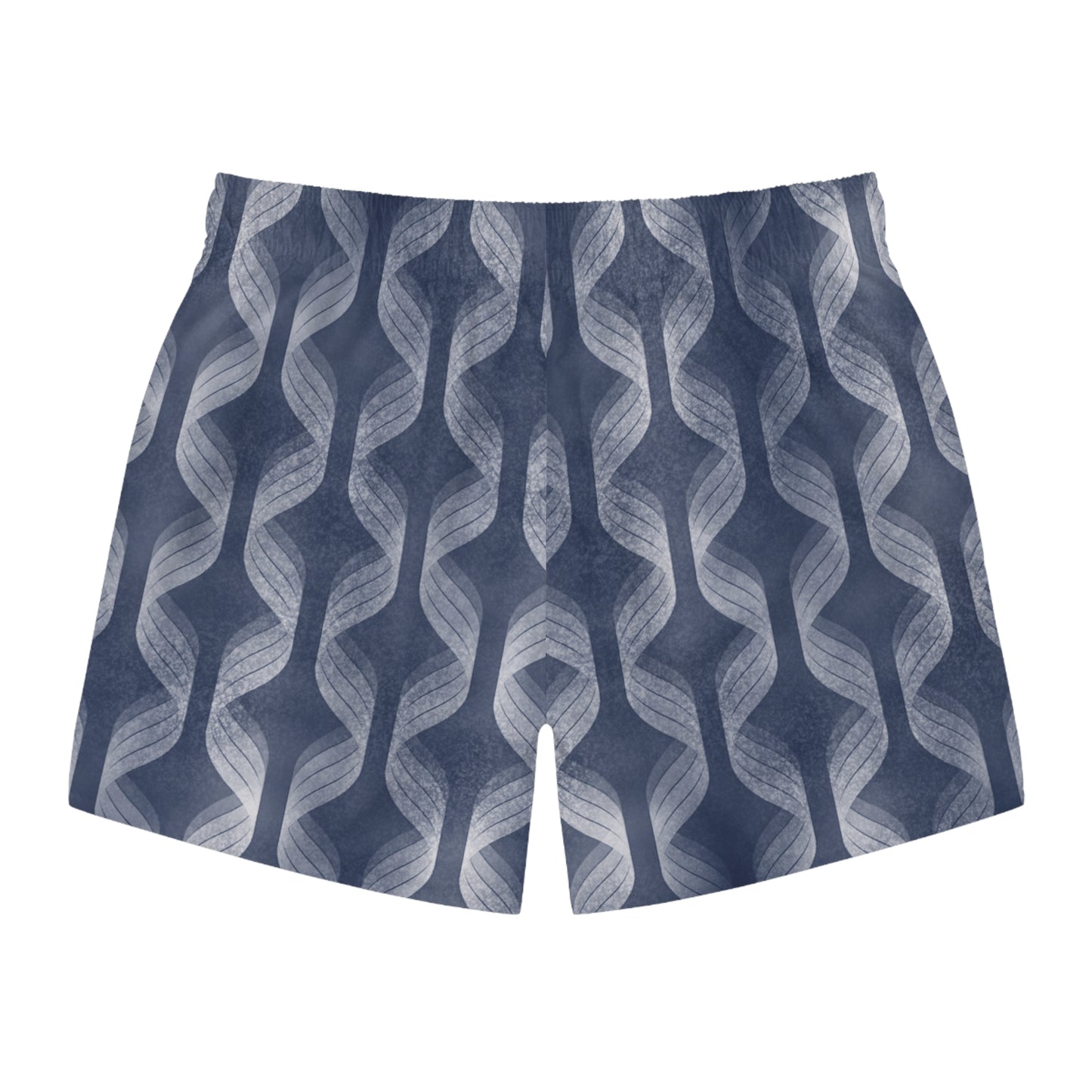 Navy Wave Stripe Swim Shorts