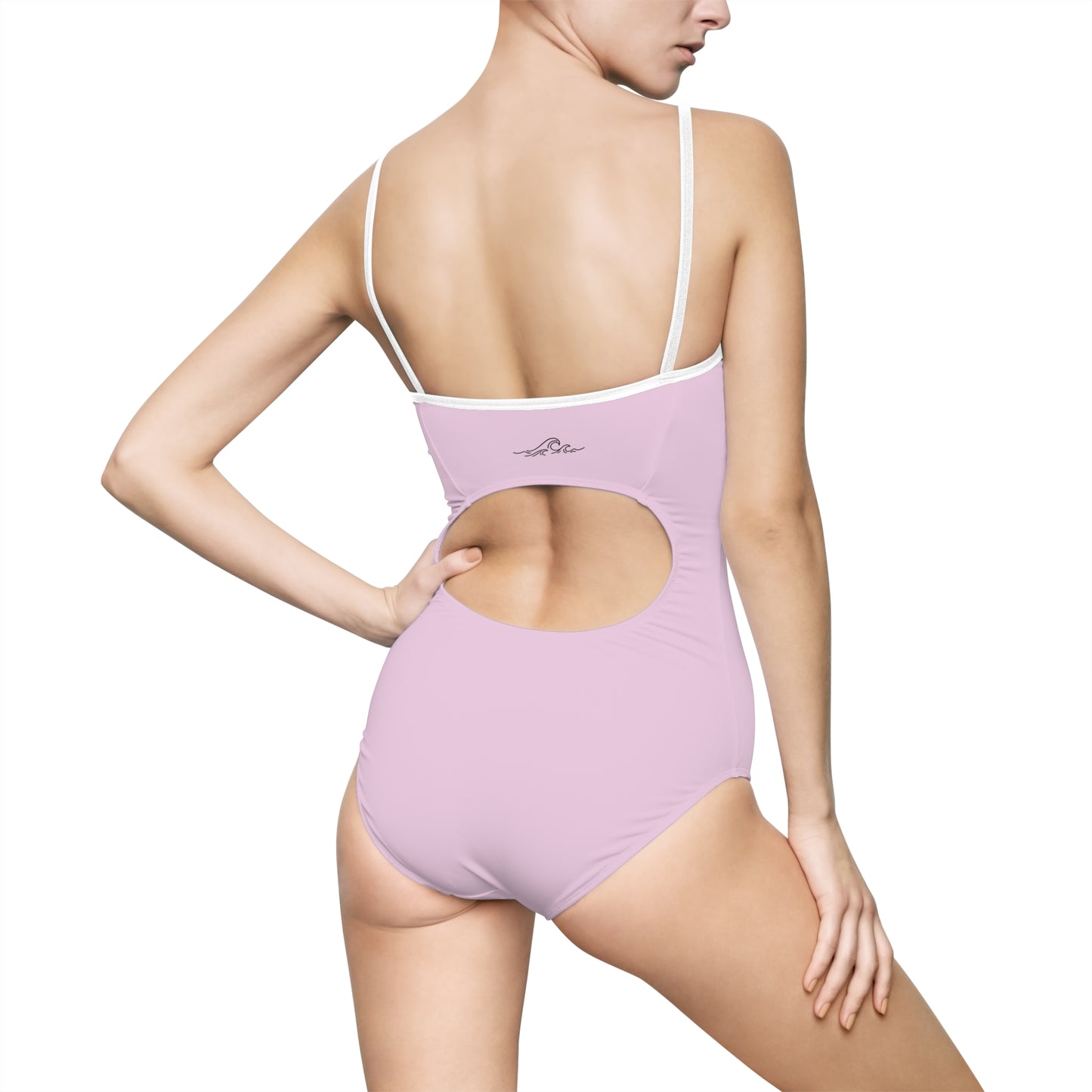 Pink Flame Backless Swimsuit