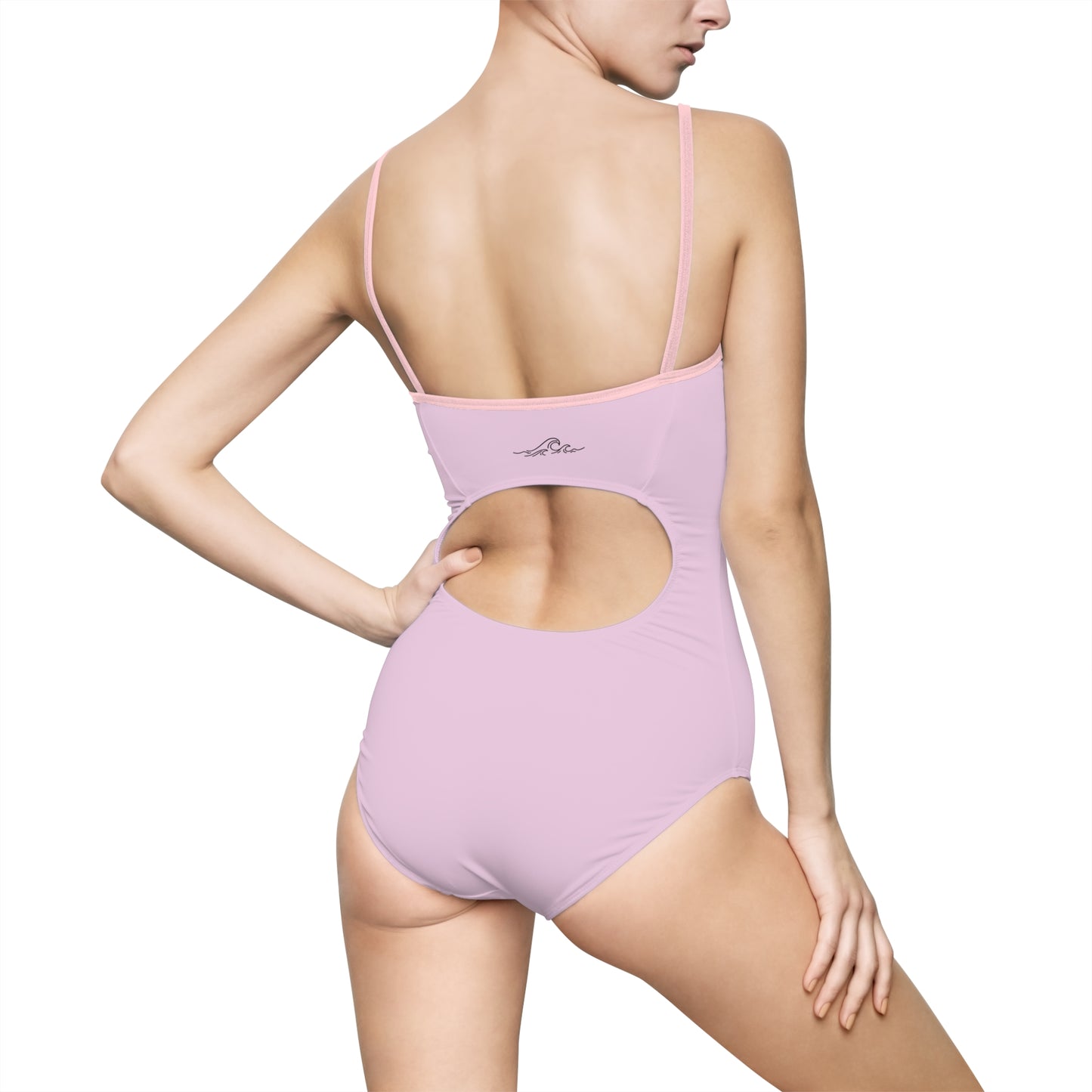 Pink Flame Backless Swimsuit